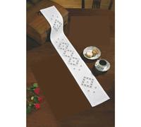 Permin Hardanger Table Runner Set "Hardanger", patrón de conteo, 17x125cm, 65-16