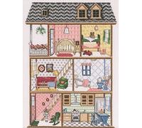 Permin Kit de punto de cruz de tres pisos, casa de muñecas