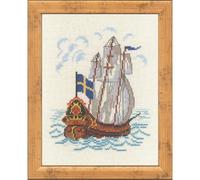 Permin Kit de punto de cruz, diseño de barco sueco