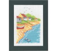 Permin Kit de punto de cruz, diseño de casa de playa