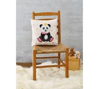 Permin Kit de punto de cruz para cojín, diseño de panda