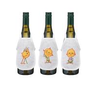 Permin Kyllinger - Kit de punto de cruz, diseño de delantales de botella (3 unidades)