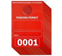 Permiso de estacionamiento colgante temporal para administración de estacionamiento de automóviles, numerado del 1 al 100
