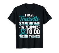 Permitido Hacer Cosas Extrañas Concientización del Síndrome de Tourette Teal Camiseta