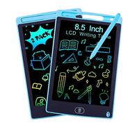2 Packs 8,5 Pulgadas Tableta Escritura LCD Color, Tablet Escritura Pantalla Colorido Infantil, Juguetes Educativo Niños con Borrable y Bloqueo Función, para el Hogar, Escuela, Azul+Azul