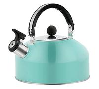 Pernatista de té estufa 3L Whistling de acero inoxidable con mango de gran capacidad té té té simple agua de color sólido tetero vertido sobre tetera (azul)