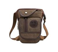 Pernera Moto Bolsa cartuchera for Hombre, riñonera, Motociclismo, Informal, Hombro, Cruzado, Cuerpo, Muslo, cinturón de Cadera, riñoneras Bolsa Pierna Moto(Brown)