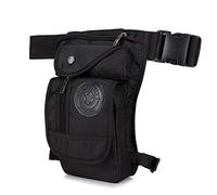 Pernera Moto Bolsa de Pierna de Lienzo Motocicleta Mensajero Mensajero Bolsas de Hombro Cinturón Hip Bum Cintura Fanny Pack Bolsa Pierna Moto (Color : Noir)
