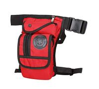 Pernera Moto Bolsa de Pierna de Lienzo Motocicleta Mensajero Mensajero Bolsas de Hombro Cinturón Hip Bum Cintura Fanny Pack Bolsa Pierna Moto (Color : Red)