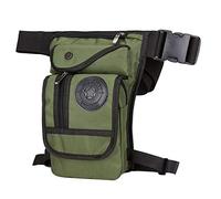 Pernera Moto Bolsa de Pierna de Lienzo Motocicleta Mensajero Mensajero Bolsas de Hombro Cinturón Hip Bum Cintura Fanny Pack Bolsa Pierna Moto (Color : Green)