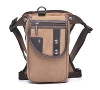 Pernera Moto Bolsa de Pierna for Motocicleta, riñonera multibolsillo, Bolsa Resistente al Desgaste de Lona for Hombres, Viajes, Escalada, Ciclismo Bolsa Pierna Moto (Color : Camel)