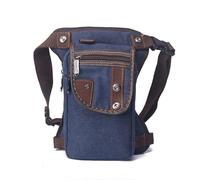 Pernera Moto Bolsa de Pierna for Motocicleta, riñonera multibolsillo, Bolsa Resistente al Desgaste Lona for Hombres, Viajes, Escalada, Ciclismo(Blue)