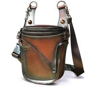Pernera Moto Bolsa for La Pierna, for El Muslo, Cuero Elegante Unisex, for for Montar En Motocicleta De 7", Diseño Ventilador Viaje, Riñonera con Cinturón Yi(Burgundy)