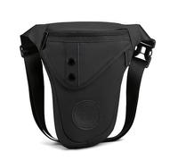 Pernera Moto Bolsa Impermeable for Pierna for Hombre, Bolsas de Mensajero Multiusos for Motocicleta, cinturón, riñonera for Cadera(B Black)
