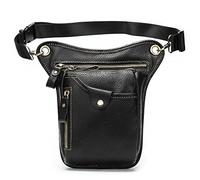Pernera Moto,Bolsa Pierna Moto Bolso for cinturón/pierna for hombre, bolso for dejar caer la pierna de motocicleta de cuero auténtico, bolso for la cintura for hombre, bolso for pantalones for hombre