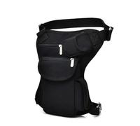 Pernera Moto,Bolsa Pierna Moto Paquete de Fanny del Bolso la Cintura Motocicleta Pierna Muslo Uso Apto para los Hombres Bolsa cinturón vago Masculino(Black)