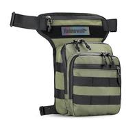 Pernera Moto Bolsa táctica de Viaje for Motocicleta, Bolso Impermeable for teléfono móvil, riñonera, Bolsa for Pierna de Motocicleta Bolsa Pierna Moto(Green)