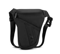 Pernera Moto Bolso de Pierna Impermeable for Hombre, Bolso de Hombro Multifuncional de Nailon for Motocicleta, cinturón, riñonera, Mochila for Motocicleta, monederos Bolsa Pierna Moto(Color:A Black)