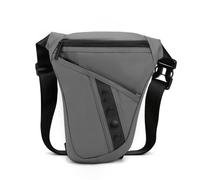 Pernera Moto Bolso de Pierna Impermeable for Hombre, Bolso de Hombro Multifuncional de Nailon for Motocicleta, cinturón, riñonera, Mochila for Motocicleta, monederos Bolsa Pierna Moto (Color : A Gray