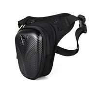 Pernera Moto Bolso Lateral de Fibra de Carbono for Motocicleta, Bolso Negro for Motocicleta, Carcasa Dura for Exteriores, riñonera Informal, riñonera Bolsa Pierna Moto(Carbon Fiber)