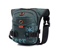 Pernera Moto Hombres Impermeables Nylon Drop Bags Muslo Hip Bum Band Bag Cintura Fanny Pack Viajes Montar Motocicleta Crossbody Bolsos de Hombro Bolsa Pierna Moto(Color:Green Leg Bag)