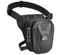 Pernera Moto para Hombre y Mujer, Bolsa Pierna Moto Impermeable Expandible, Riñonera Moto con Correas Ajustables, Bolsa Moto Multifunción para Correr, Ciclismo, Senderismo, Montañismo - Negro