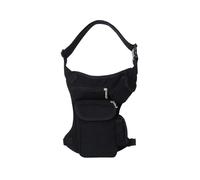 Pernera Moto Riñonera de Lona for Cintura y Muslo, Bolsa cartuchera for Motociclismo Cadera(Noir)