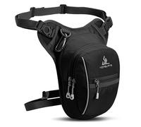Pernera Moto Riñonera for Motocicleta, Bolsa for la Pierna, cinturón for el Muslo, riñonera Impermeable for, táctica de Viaje for teléfono móvil(Noir)
