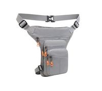 Pernera Moto Riñoneras for Motocicleta, riñonera Impermeable for Pierna, riñonera, riñonera, Accesorios for Motocicleta Bolsa Pierna Moto (Color : Grey)