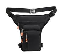 Pernera Moto Riñoneras Impermeables for piernas, riñonera portátil for Hombro, for Senderismo al Aire Libre, riñonera for Motocicleta, Bolsa for Pierna Bolsa Pierna Moto (Color : Black B)