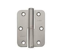 Pernio Canto Redondo BI-90RD y BI-90RI, medida: 90x65x2.5 mm (pernio inquierdo, Inox)