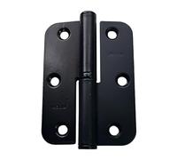 Pernio inox canto redondo 90-65-2,5 izquierda acabado negro