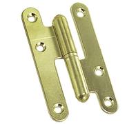 Pernio - pernio de canto redondo, acabado en latonado, ideal para puertas, resistente y duradero, instalación sencilla y funcionalidad garantizada.