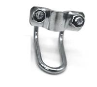 Perno 10 Uds doble U-Cross U perno abrazadera cruzada fijación de andamio abrazadera de manguera 20 25 32 40 50 M8 Clip de tubo galvanizado(M8x25x25mm)