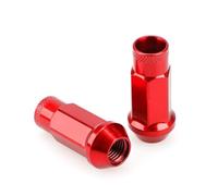 Perno bloqueo Compatible Con Lincoln Tuercas De Rueda De Coche Iron Pernos De Rueda Arandelas Planas Tuercas De Rueda De Bloqueo M12x1,5 M12x1,25, 20 Piezas(Red,M12x1.5)