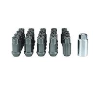 Perno bloqueo Compatible Con Mitsubishi Accesorios De Piezas De Molduras Exteriores De Aluminio Tuercas Para Ruedas De Coche, M12 X 1,5, M12 X 1,25, Tapacubos, 20 Unidades(Gray,M12x1.5)