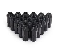 Perno bloqueo Compatible Con Toyota Tornillos De Rueda De Aluminio Tuercas De Rueda M12x1.25 M12x1.5 Accesorios Para Automóvil 50 Mm 20 Piezas(Black,M12x1.25)