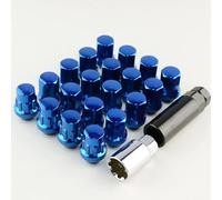 Perno bloqueo Compatible Con Toyota Tuercas De Rueda Car Wheel Lug Pernos De Rueda M12X1.5/M12X1.25 Tuercas De Seguridad Para Ruedas Tuercas Hexagonales De Aluminio 20 Piezas(Blue,M12x1.25)