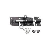 Perno/candados Brenton, candado deslizante cerradura de cobertizo cerrojo de puerta acero negro para exteriores ideal para puertas cobertizos, cerraduras de garaje (10,2 cm)