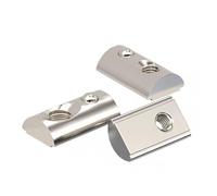 Perno con ranura en T de acero al carbono, Paquete de 100 tuercas resorte en T M3 a M6 for perfil aluminio 2020(M4)