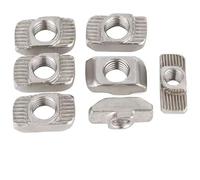 Perno con ranura en T de acero al carbono, Tuercas deslizantes en T 2020, extrusión de aluminio, rosca M3, M4 y M5, diseño inserción por martillo, varios paquetes(M4-20pcs)