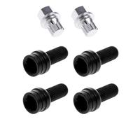 perno cubo rueda Compatible Con Pernos Rueda Coche Para Golf Para Jetta 4 Uds Rueda M14x1.5 Para Juego Adaptador Llave Tuerca Seguridad Perno Y Neumático Para Cubo(Black)