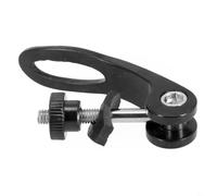 Perno de abrazadera de tija de sillín de liberación rápida M5 x 45 mm para bicicleta, tornillo de aleación de aluminio con palanca, color negro