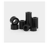 Perno de acero inoxidable, perno de acero al carbono, espaciador ABS redondo sin rosca, perno de PCB de nailon hueco, arandela separadora, tornillo negro, perno M3 M4 OD 7 mm