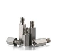 Perno de acero inoxidable, perno de acero al carbono, M2.5 M3 M4 M5 M6 M8, separador hexagonal hembra, perno espaciador de placa base de computadora PCB