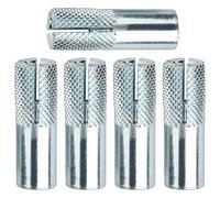 Perno de acero inoxidable, perno de acero al carbono, pernos de expansión, 20 piezas, pernos de expansión con rosca interior, tuercas, anclajes de manguito, M6 / 20 piezas