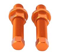 Perno de Ajustador de Cadena de 2 Piezas 5030404040100 Reemplazo para SX SXF EXCF SXS - Aleación de Aluminio con Acabado Anodizado (B (naranja))