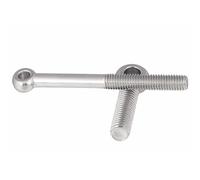 Perno de anilla de elevación M10 304 Pernos de argolla de acero inoxidable con junta deslizante completo con tornillos de ojo de pez Perno oscilante de hombro for maquinaria(M10*45 - 2 pieces)