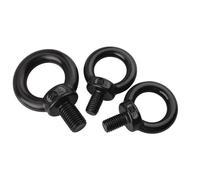 Perno de argolla elevación Tuerca 1/5pc Tuercas M3 M4 M5 M6 M8 M10 Tornillo Ojos Anillo Acero al carbono galvanizado con anillo duradero(M6x121pcs)