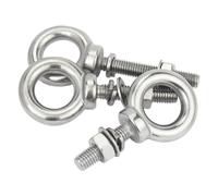 Perno de argolla elevación Tuerca 1 Uds M3 M4 M5 M6 M8 M10 M12 Ojos tornillo acero inoxidable 304 Anillo Gancho gancho Tornillo duradero(M8x30mm 2sets)